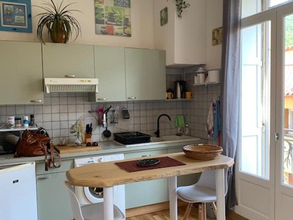 Kuchyňa alebo kuchynka v ubytovaní Studio Mezzanine 20m², 2 pers, Parking, Ascenseur, Amélie-les-Bains - FR-1-703-150