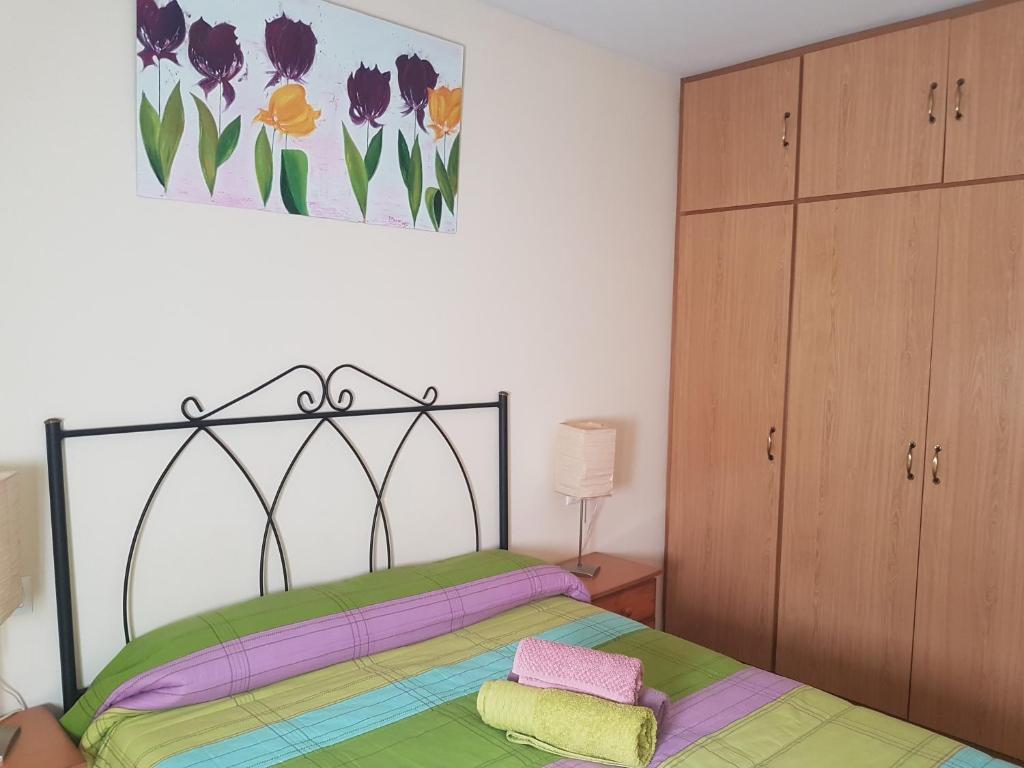 Postel nebo postele na pokoji v ubytování Apartamentos el Sauco
