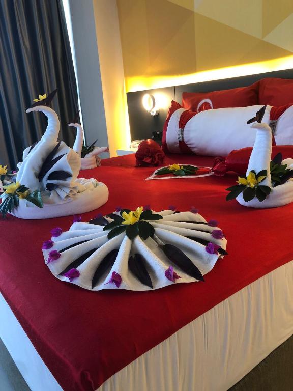 Postel nebo postele na pokoji v ubytování Bosphorus Sorgun Hotel Ultra All Inclusive