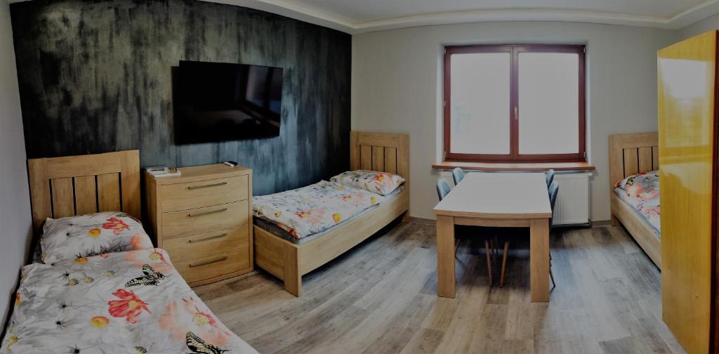 Postel nebo postele na pokoji v ubytování 100dola