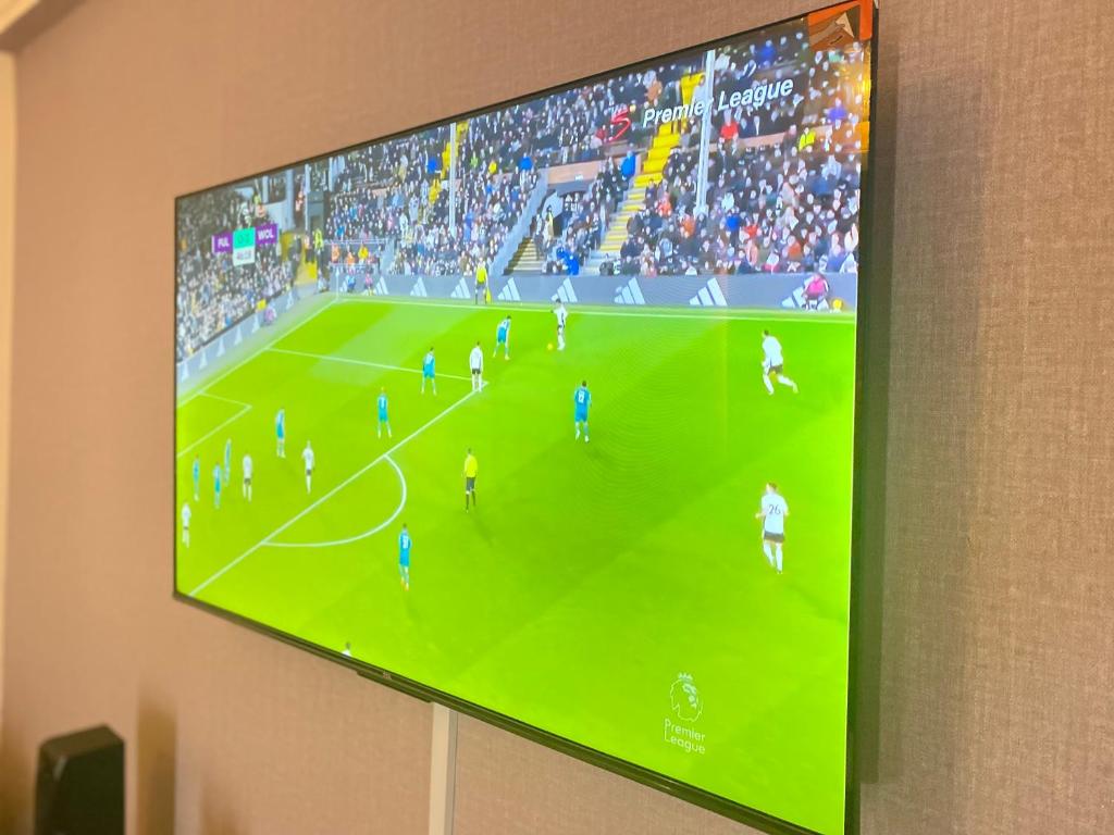 TV a/nebo společenská místnost v ubytování The Cream Loft