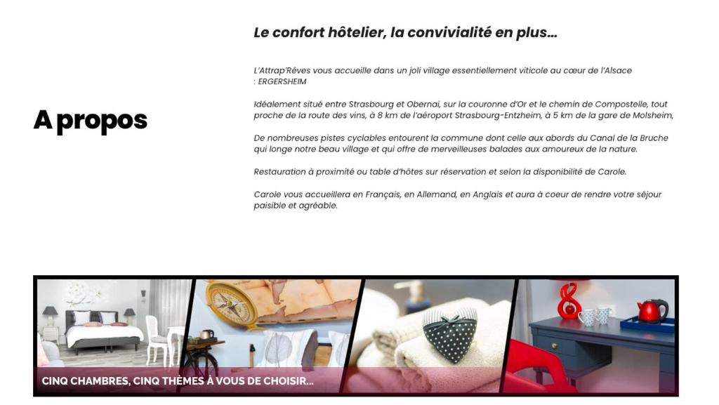 Fotografie z fotogalerie ubytování L'Attrap'Rêves : Le confort Hôtelier, la convivialité en plus v destinaci Ergersheim