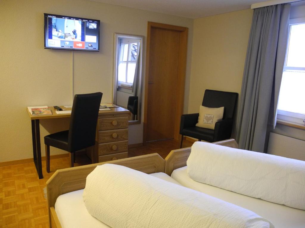 TV a/nebo společenská místnost v ubytování Landgasthaus Bären