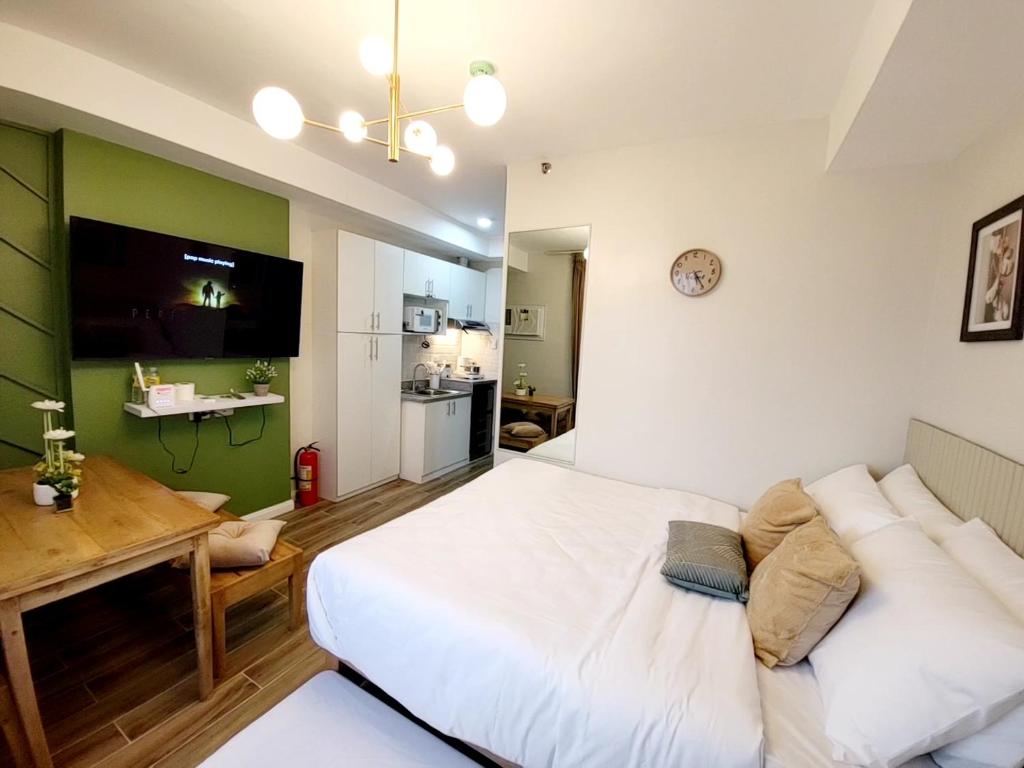 Katil atau katil-katil dalam bilik di Sabina's condo @Mesaverte