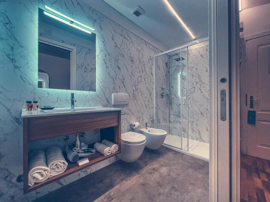 Koupelna v ubytování Club del Sole Tenuta Primero Hotel