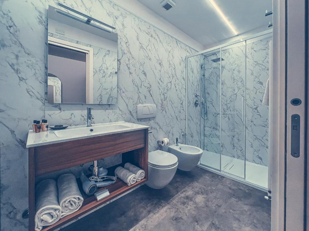Koupelna v ubytování Club del Sole Tenuta Primero Hotel