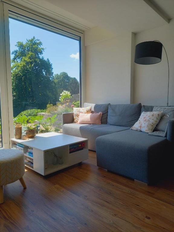 Istumisnurk majutusasutuses Neue Wohnung an Stadtrand mit Parkplatz