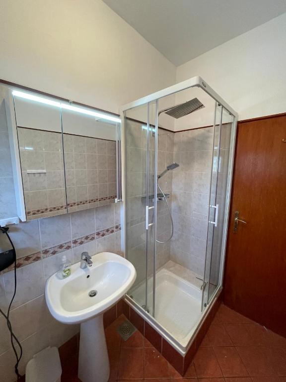 Koupelna v ubytování Apartment Kati