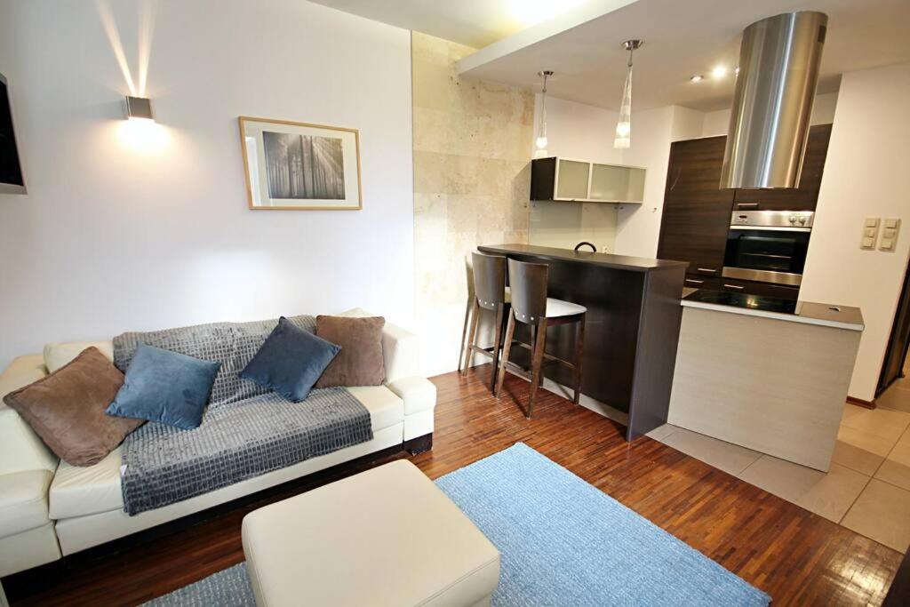 Parkowy Apartament tesisinde bir oturma alanı