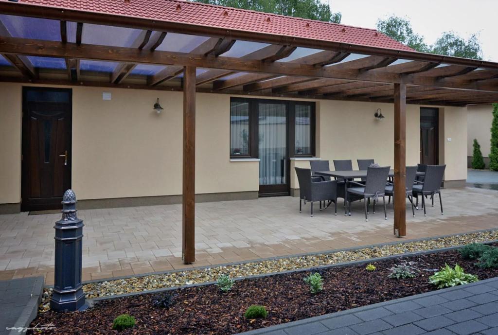 Patio nebo venkovní prostory v ubytování Vincze Vendeghaz