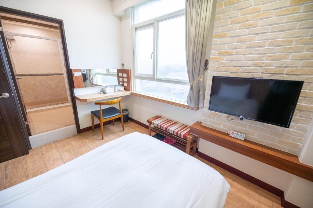 TV a/nebo společenská místnost v ubytování THEDAY B&B