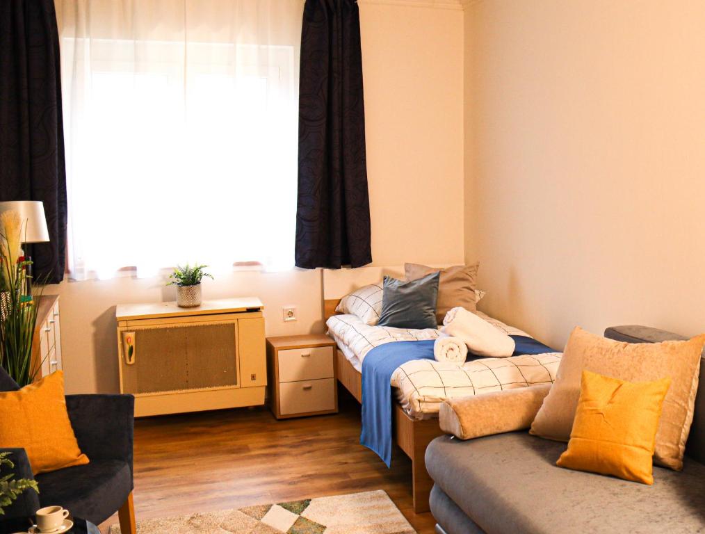 Posedenie v ubytovaní Villa Blue Apartman