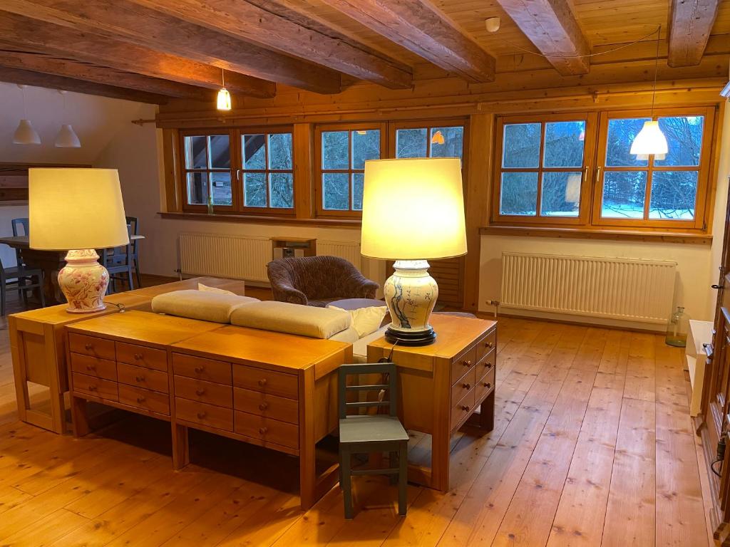 A seating area at Apartment Lindbichler