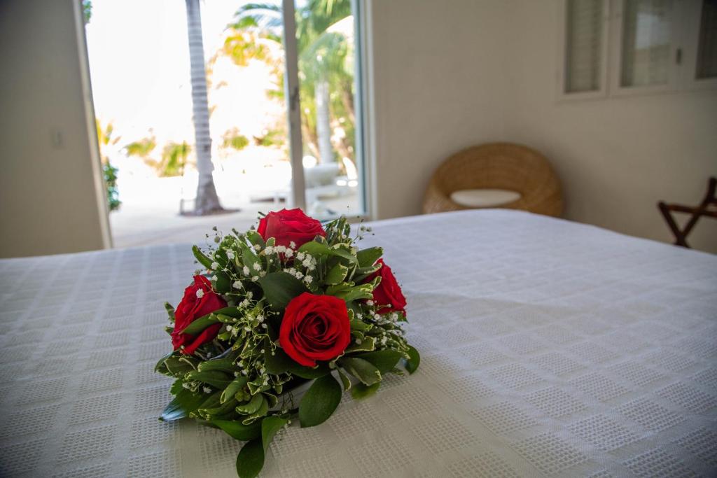 Postel nebo postele na pokoji v ubytování Villa Los Cocos Baru