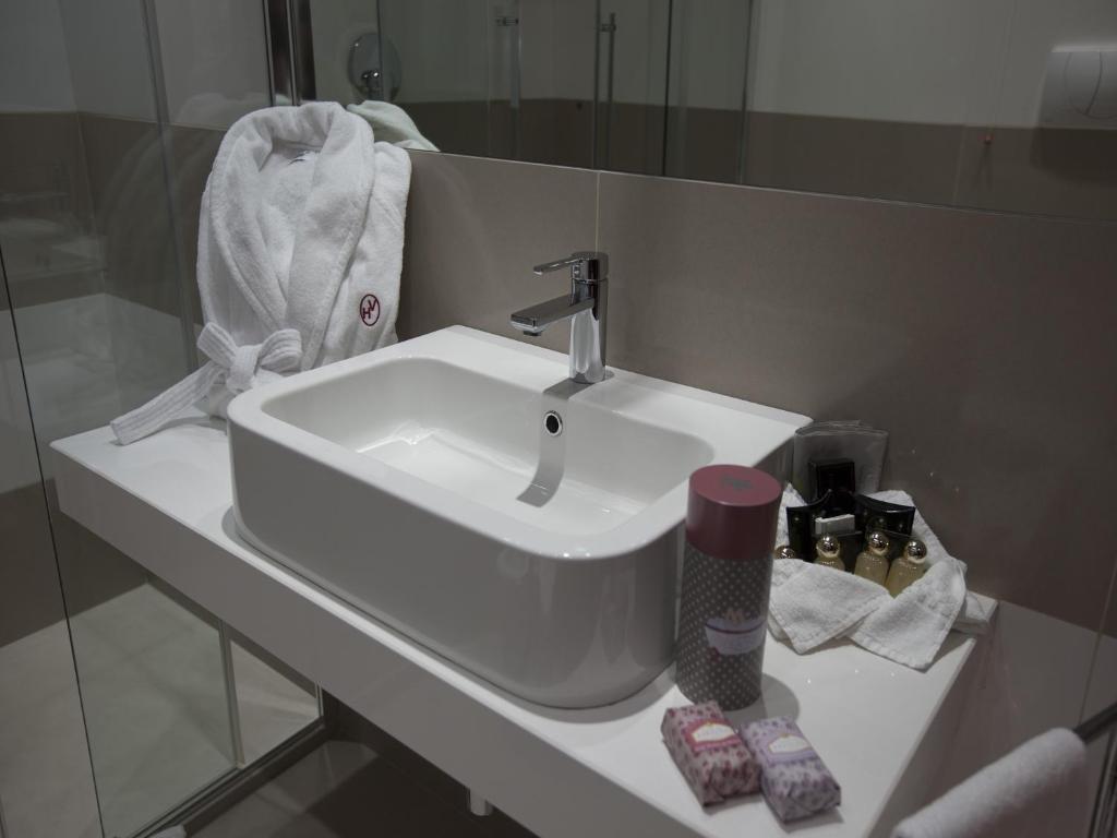 Koupelna v ubytování Hotel Vittoria