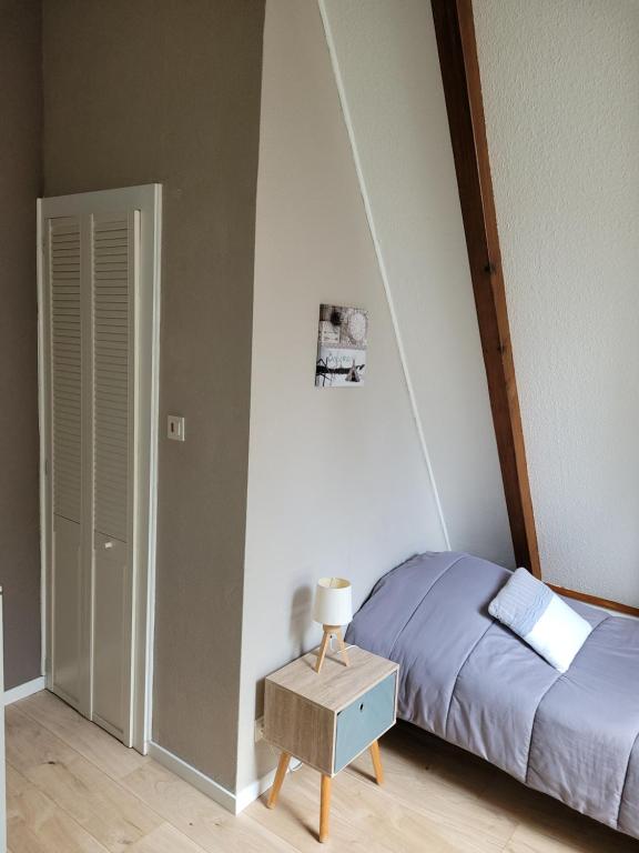 Postel nebo postele na pokoji v ubytování Gite Delphine