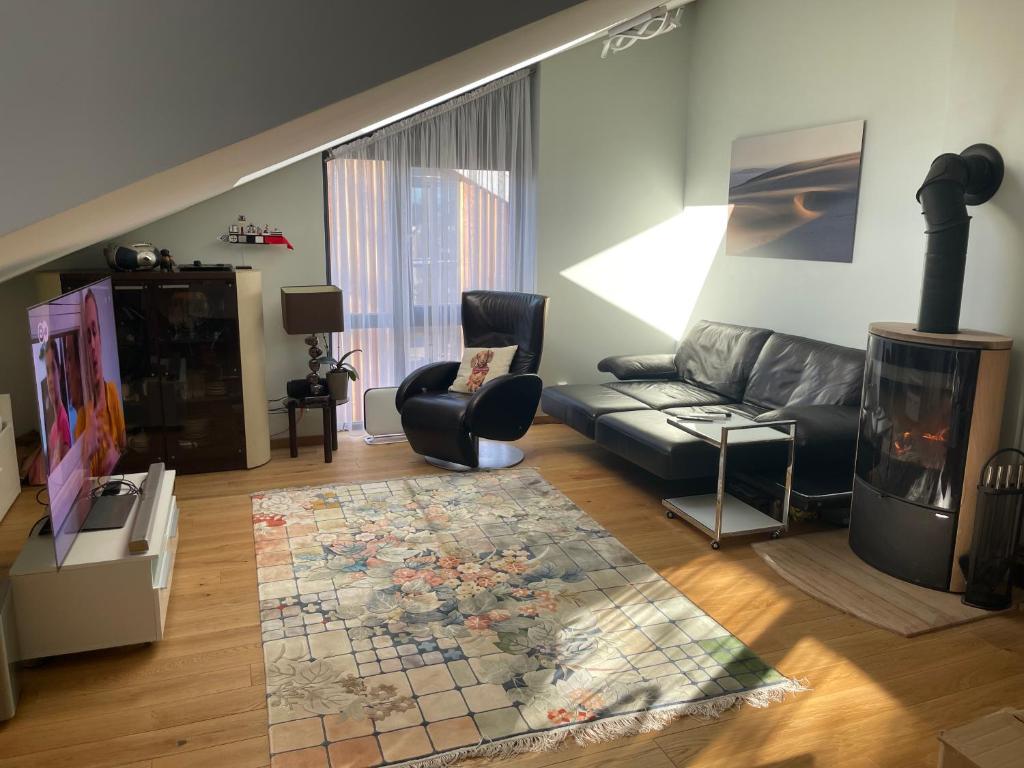 Posezení v ubytování New Nida