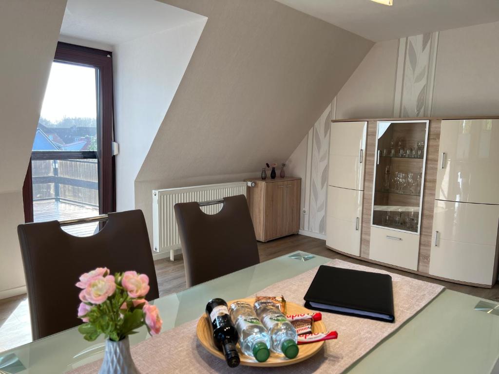 Kuchyň nebo kuchyňský kout v ubytování Peedy's luxuriöse 60m² Wohnung mit Balkonterrasse