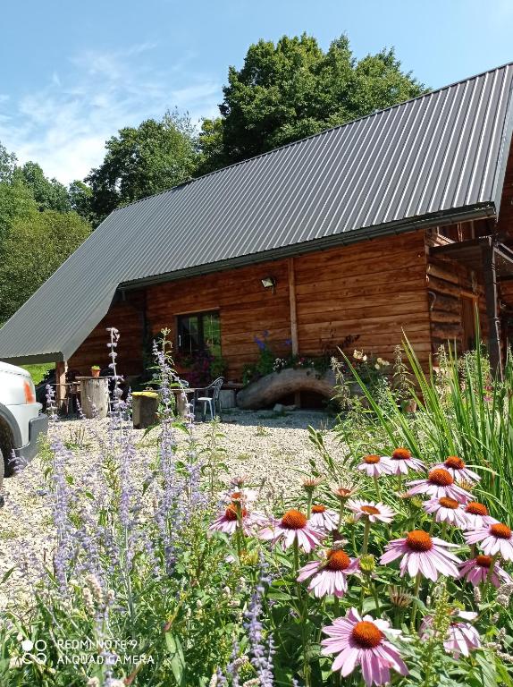 Vonkajšia záhrada v ubytovaní Domek z Piernika 729-656-514