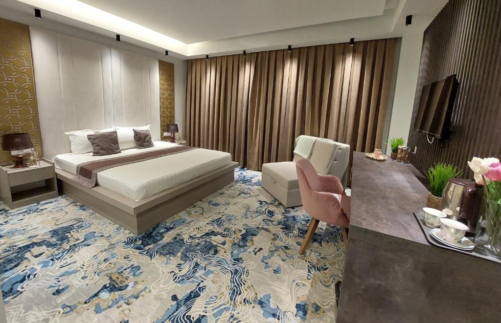 Postel nebo postele na pokoji v ubytování Apartments Jordan Luxury - Gevgelija