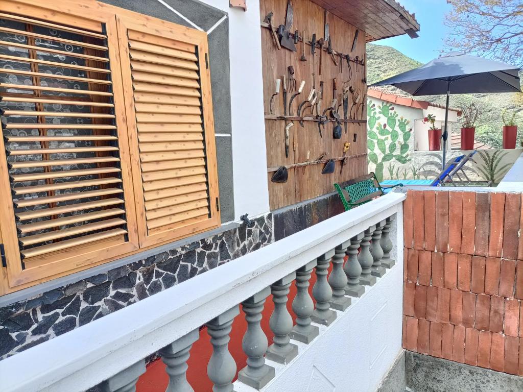 A balcony or terrace at Chalet Juana La Concha Valle de Agaete