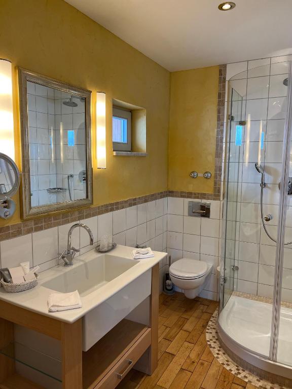 Koupelna v ubytování Seehotel Luitpold