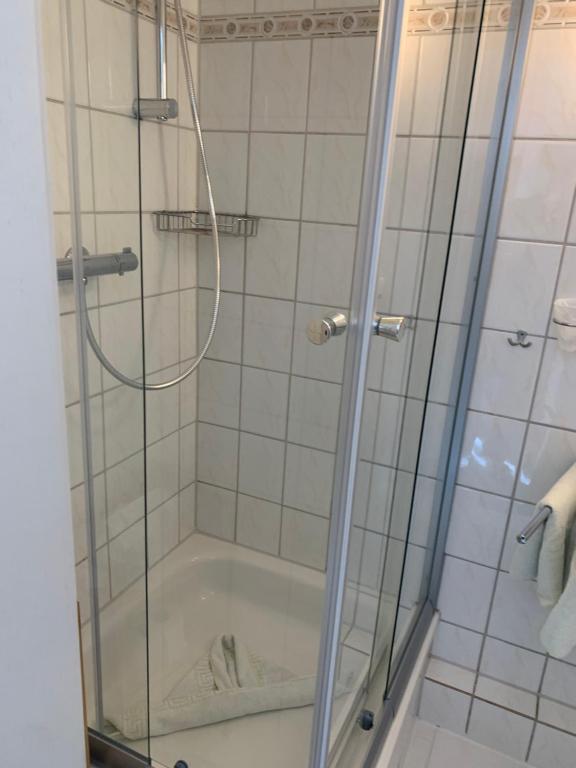 Koupelna v ubytování Hotel Meerblick garni