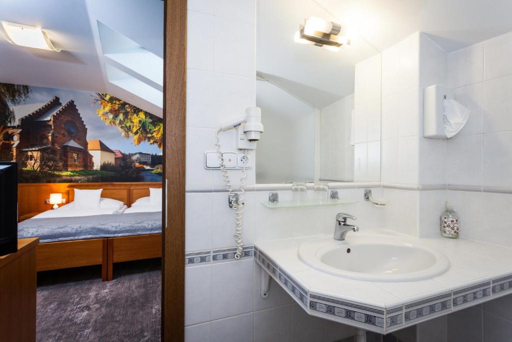 Koupelna v ubytování Hotel Jelínkova vila