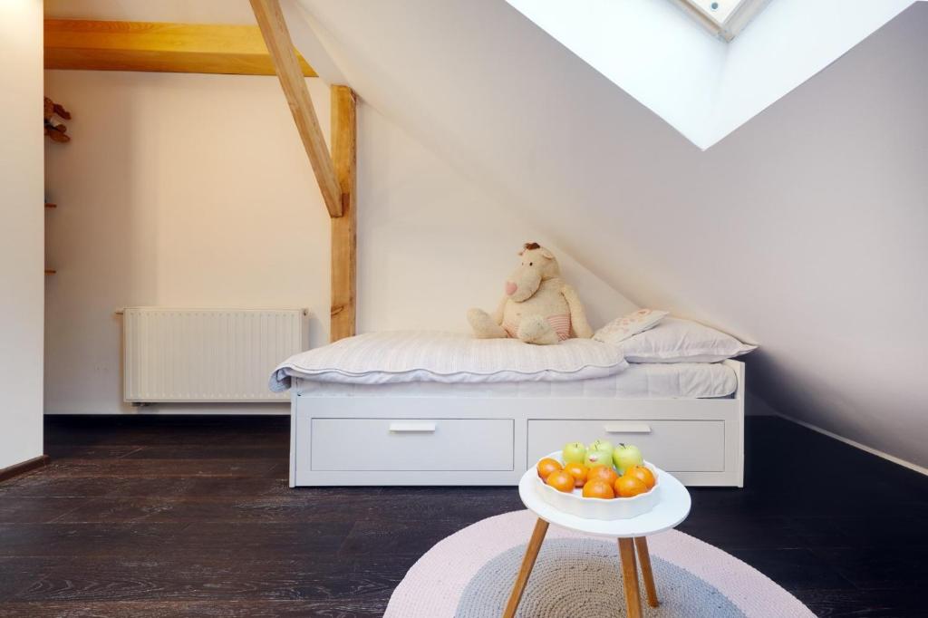 Posteľ alebo postele v izbe v ubytovaní Apartament Heaven