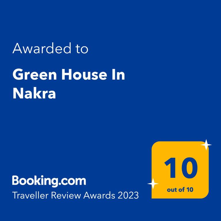 Certifikát, hodnocení, plakát nebo jiný dokument vystavený v ubytování Green House Nakra