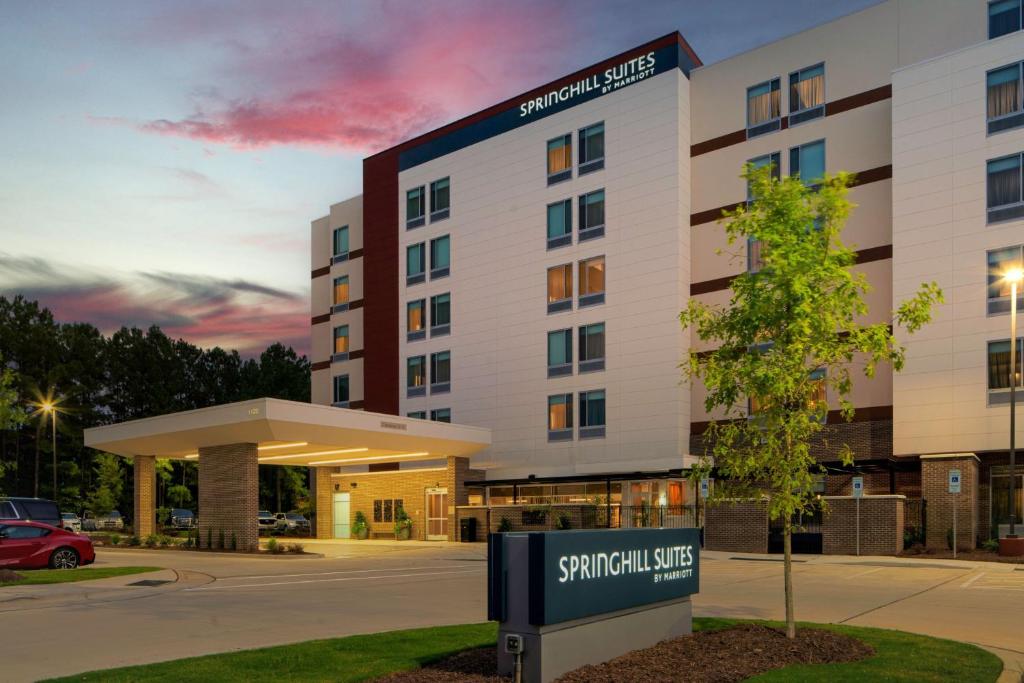 una representación de la parte delantera de un hotel en SpringHill Suites by Marriott Raleigh Apex en Apex