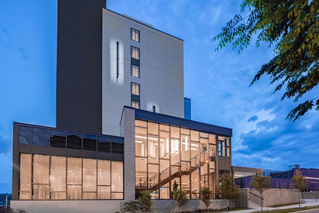 a tall building with a lot of windows at Residence Inn by Marriott Knoxville Downtown in Knoxville