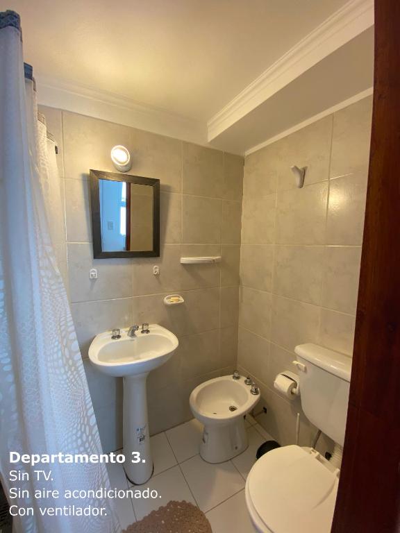 Koupelna v ubytování Sarmiento Monoambiente