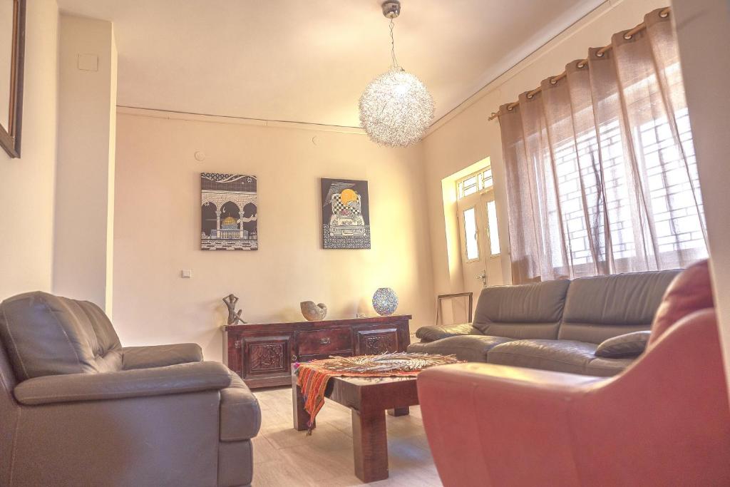 Posezení v ubytování Ramallah Hostel