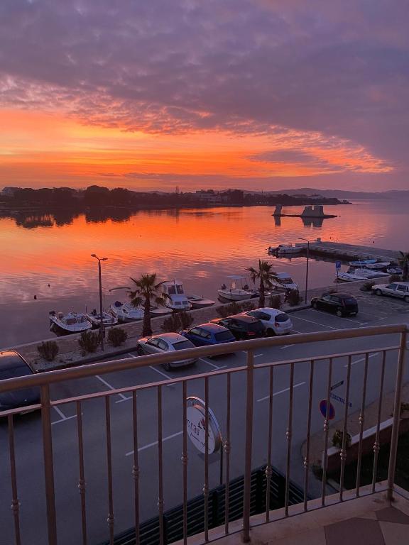 a view of a marina with boats in the water at Old Town Heritage by Mrav in Sukošan