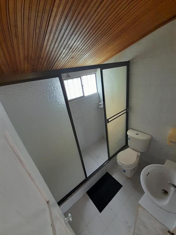 Koupelna v ubytování Hotel Campestre CENVATURS