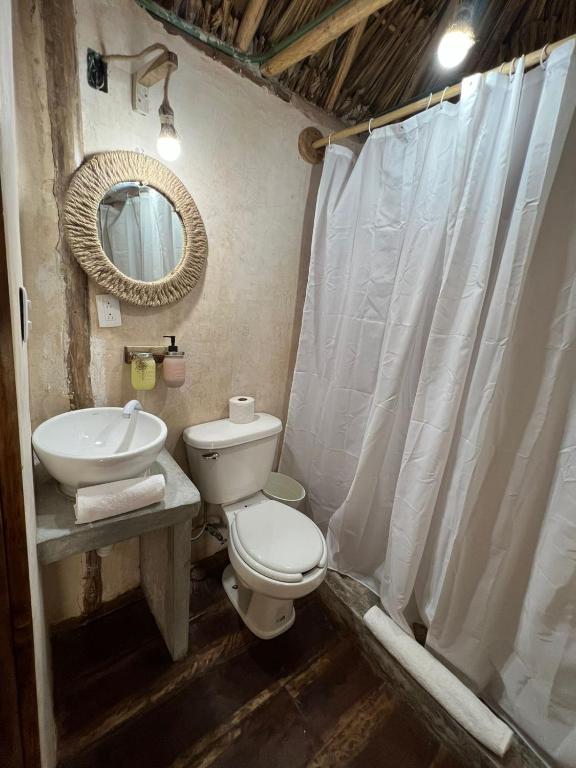 Koupelna v ubytování Xa am Natural Lodgement