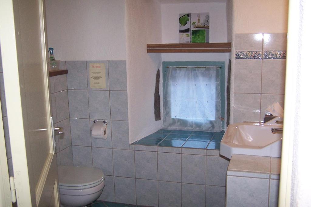 Koupelna v ubytování Salomony Chambre d'Hôtes
