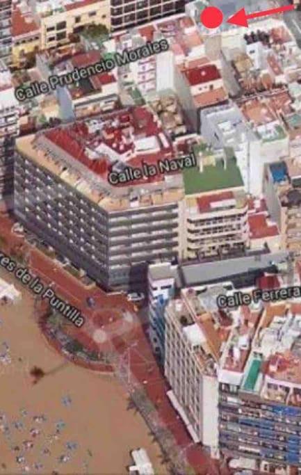 A general view of Las Palmas de Gran Canaria or a view of the city taken from Az apartmant