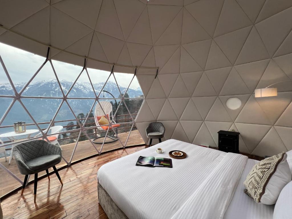 Postel nebo postele na pokoji v ubytování GLAMPING CLUB
