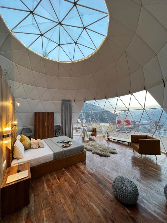 Postel nebo postele na pokoji v ubytování GLAMPING CLUB