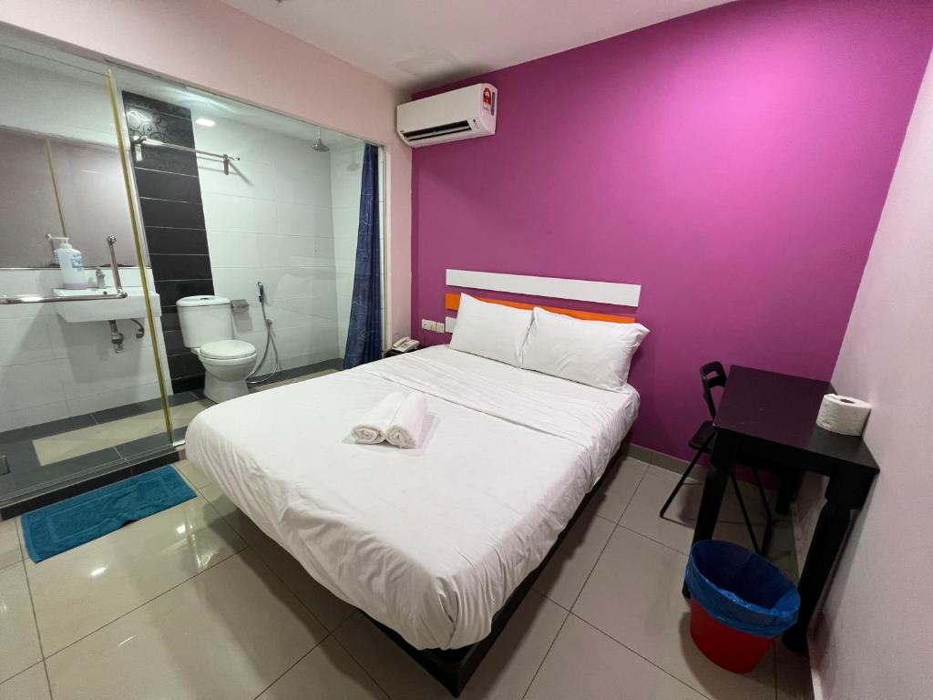 Koupelna v ubytování Red Orange Hotel Klang - 5 min to Klang Town