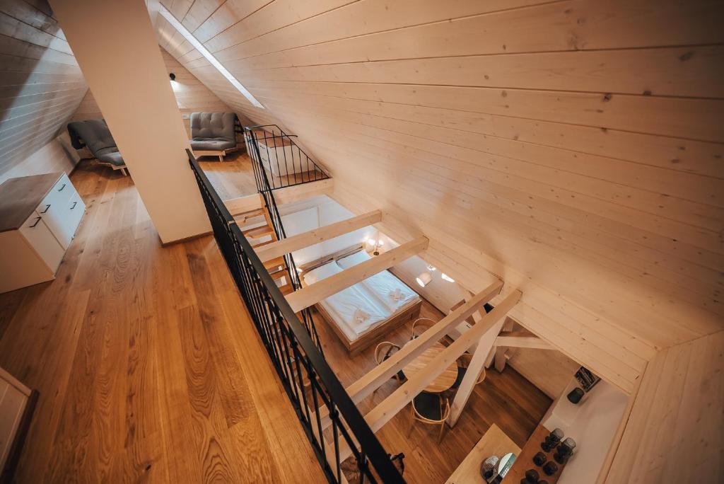 Kuchyň nebo kuchyňský kout v ubytování Apartman s výhledem