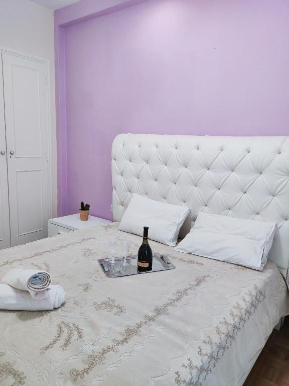 Postel nebo postele na pokoji v ubytování MS Corfu Center Apartment
