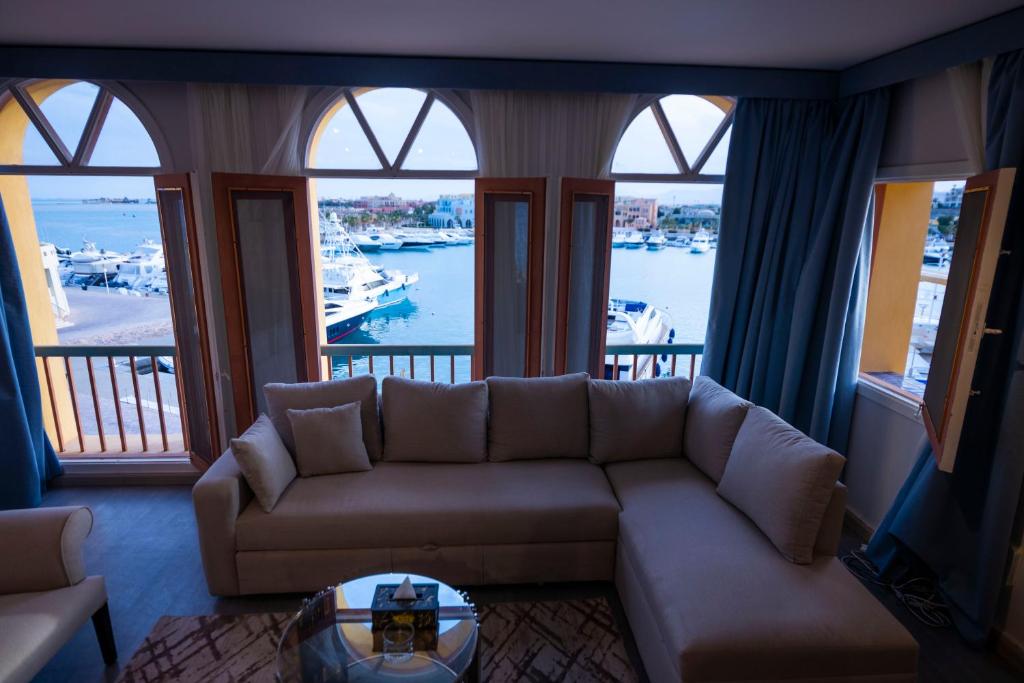 Posezení v ubytování El Gouna Elite Worldwide Sea & Garden Residences - Hurghada, Egypt