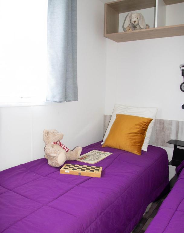 Postel nebo postele na pokoji v ubytování Camping Saint Laurent