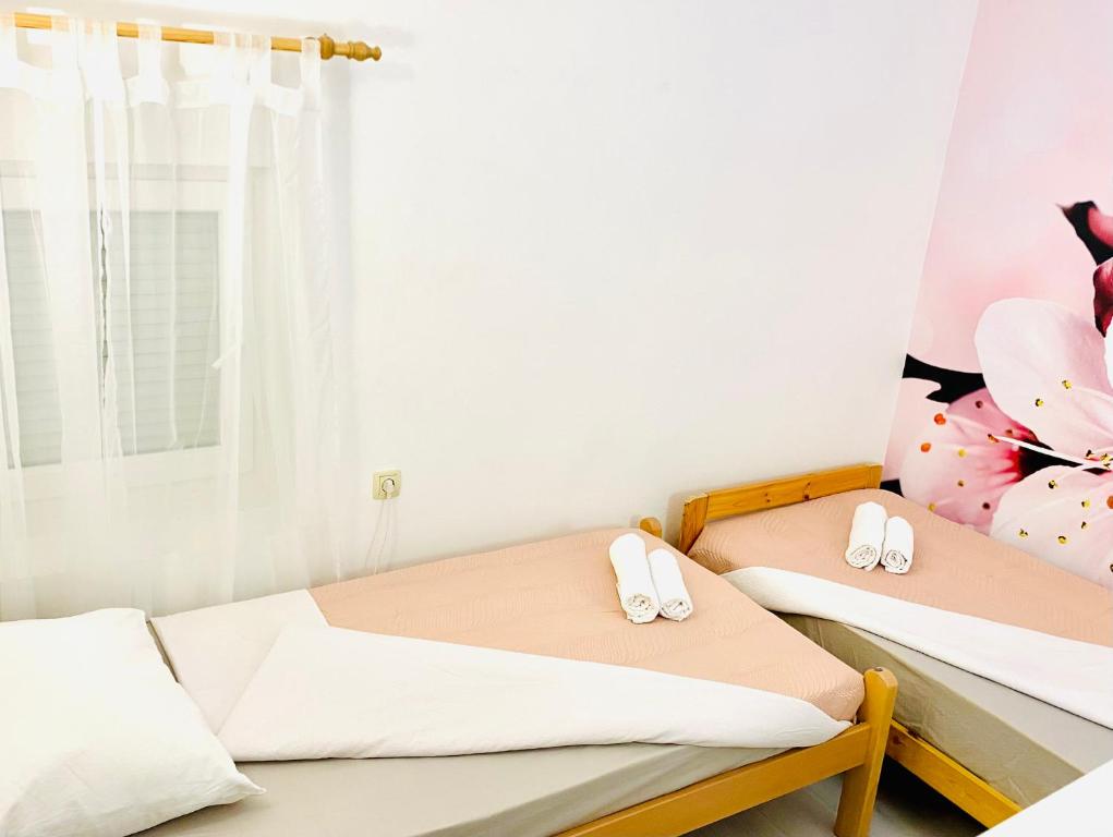 Postel nebo postele na pokoji v ubytování Apartment Beshtie