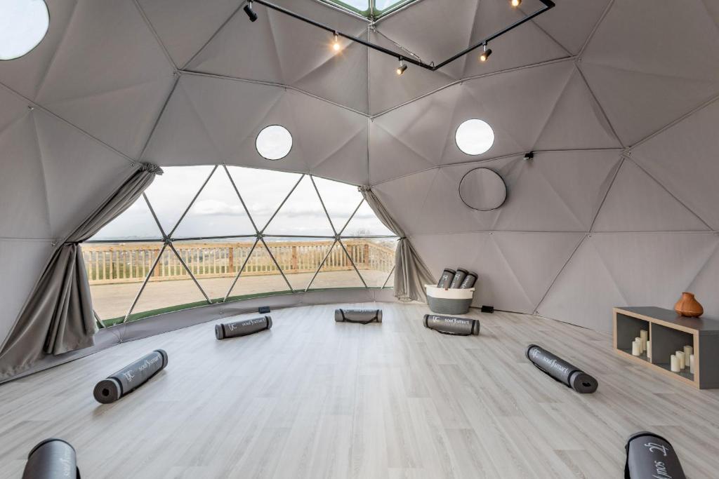 Posezení v ubytování Country Glamping