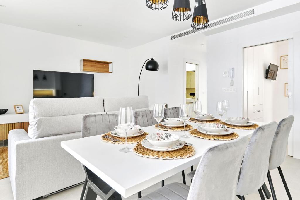 TV a/nebo společenská místnost v ubytování Apartment Tropical Beach