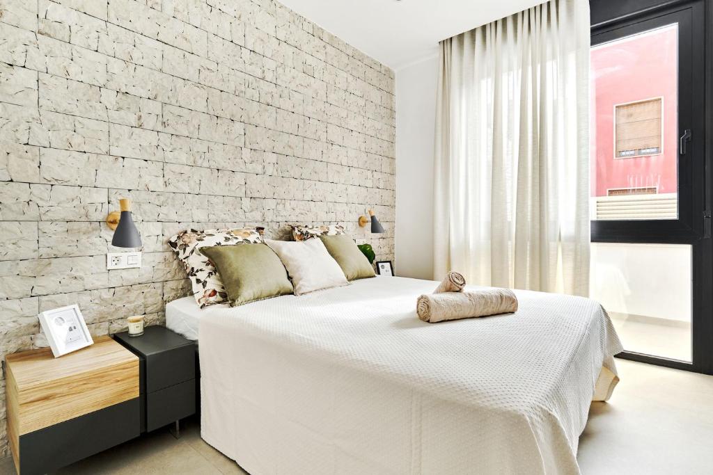 Postel nebo postele na pokoji v ubytování Apartment Tropical Beach
